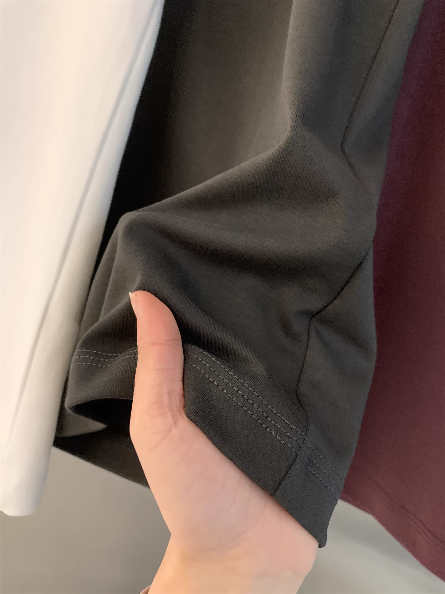 Don Quixote Ice Silk Soft Cotton! Áo thun ngắn tay cổ tròn mềm mại, thoáng khí, màu trơn đa năng mùa hè dành cho nam