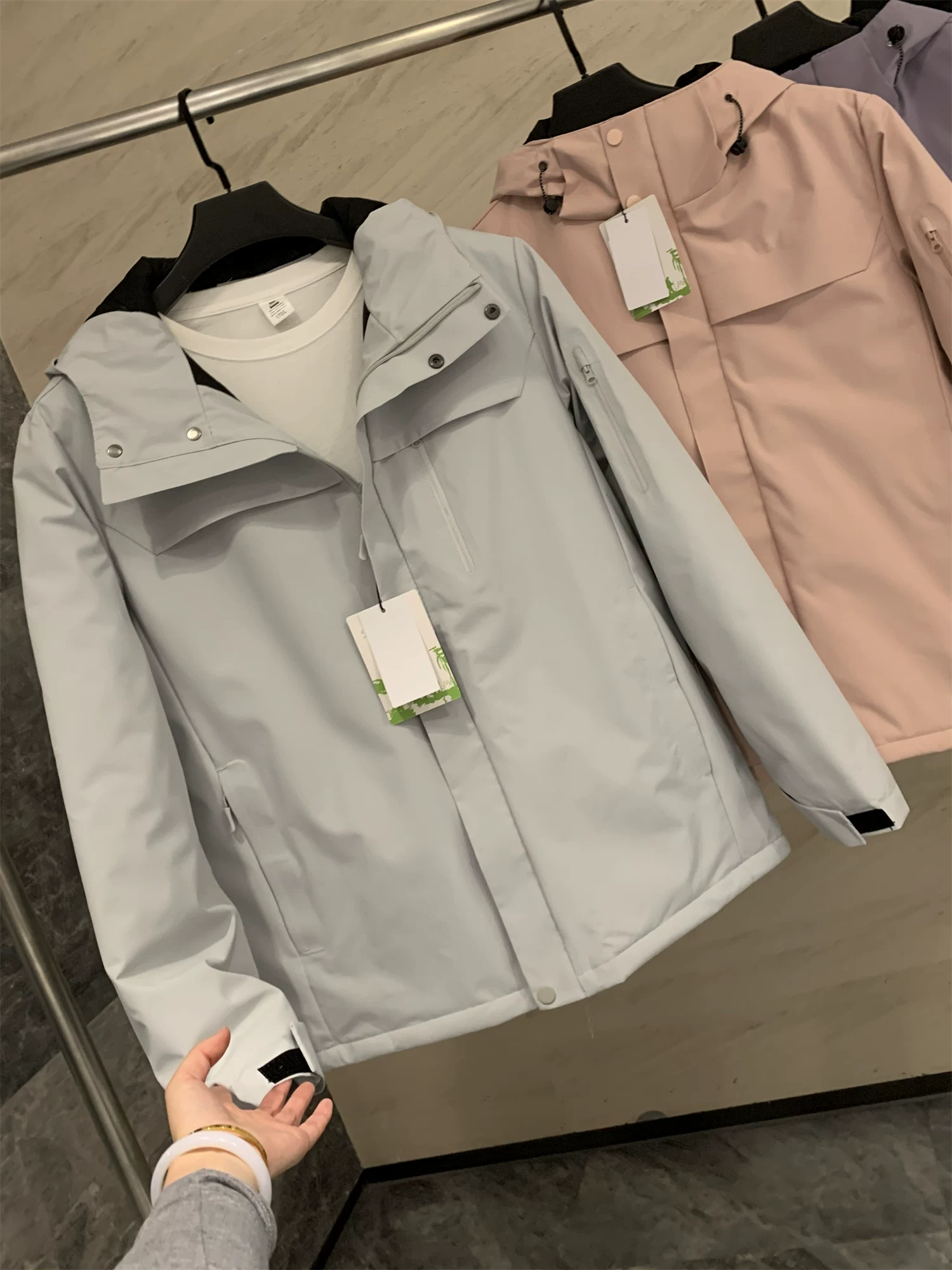 Phong cách chức năng ngoài trời Don Quixote! Áo khoác ấm có đệm chống gió, chống thấm nước cho cặp đôi mùa thu đông Áo khoác hợp thời trang