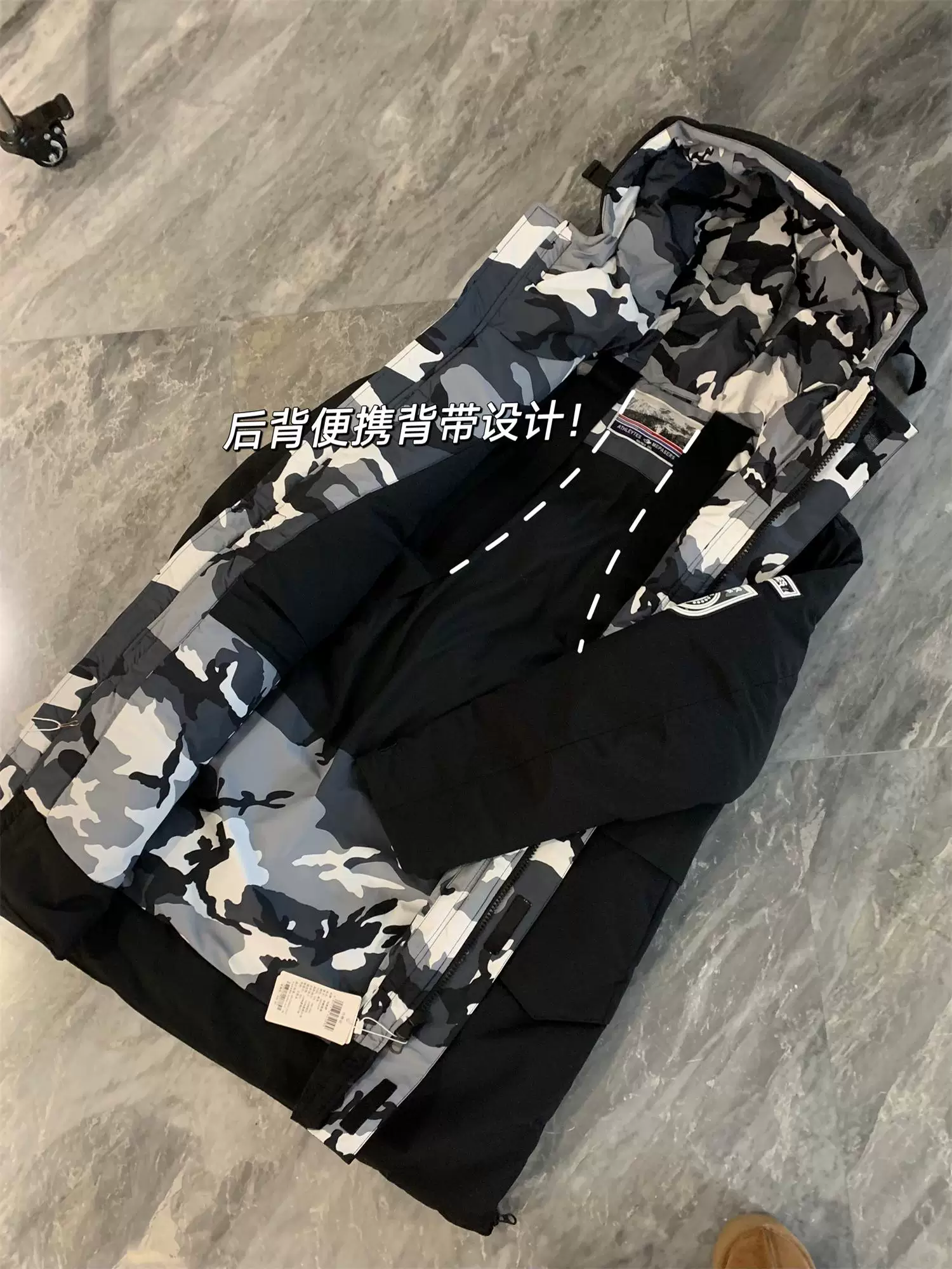 Don Quixote đến Canada! Chống lạnh và ấm áp! Áo khoác cotton dài trung bình có mũ trùm đầu dày dặn dành cho nam mùa thu đông.