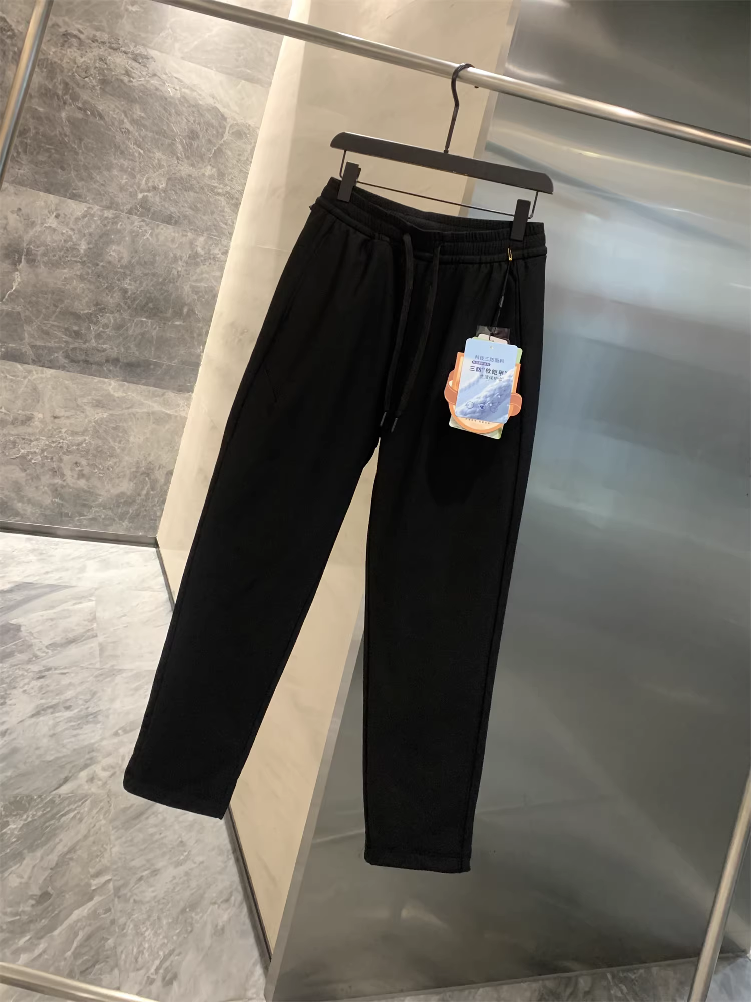 Don Quixote có đệm 100% len cừu! Giữ nhiệt và ấm áp! Quần cotton ống đứng mùa đông dành cho nam giới Quần âu