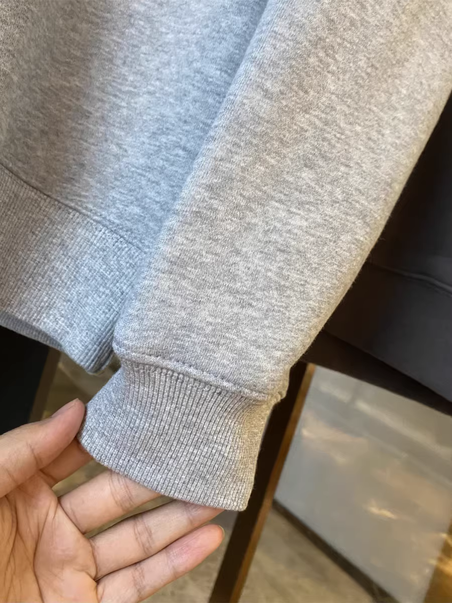 Lớp lót giả lông cừu siêu bền của Don Quixote! Áo nỉ dáng rộng màu trơn đa năng cơ bản dành cho nam mùa thu đông.