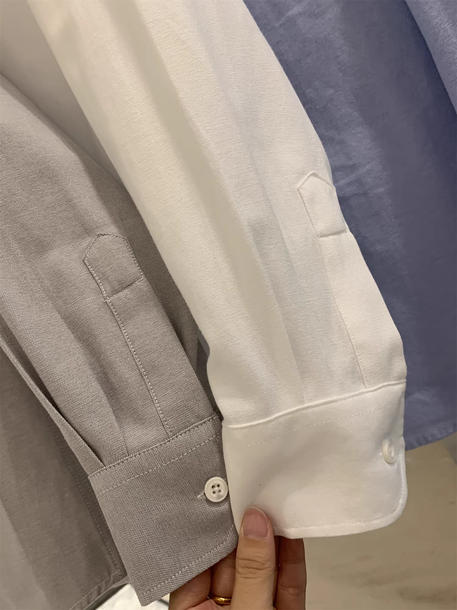 Áo sơ mi cotton dày dặn Don Quixote! Áo sơ mi nam dài tay màu trơn, đa năng, thích hợp cho mùa xuân và mùa thu.