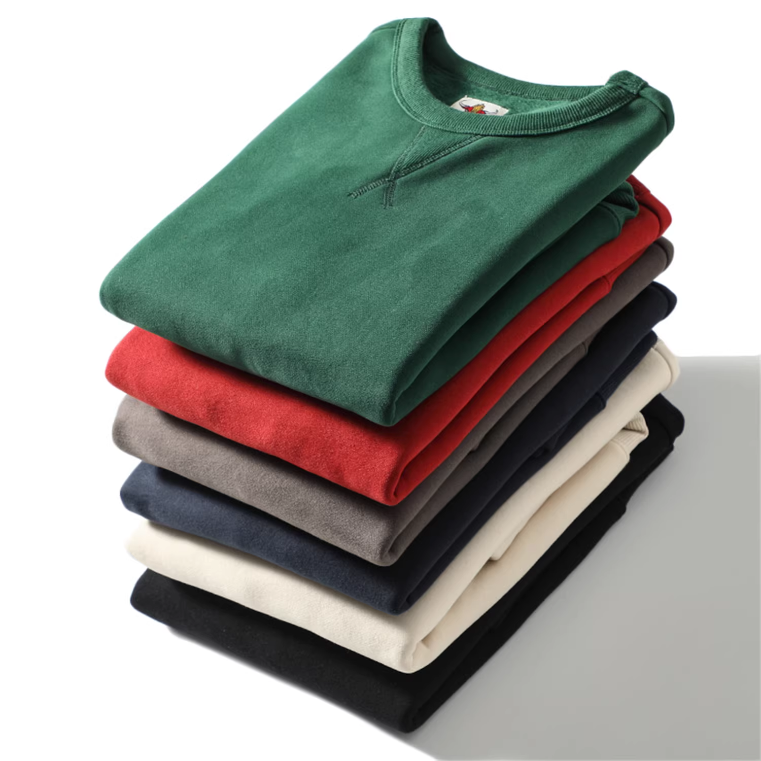 Don Quixote phong cách Nhật Bản hợp thời trang! Vải cotton hình vảy cá! Áo len cổ tròn thông thường thân thiện với da, tinh tế và đa năng dành cho nam giới.