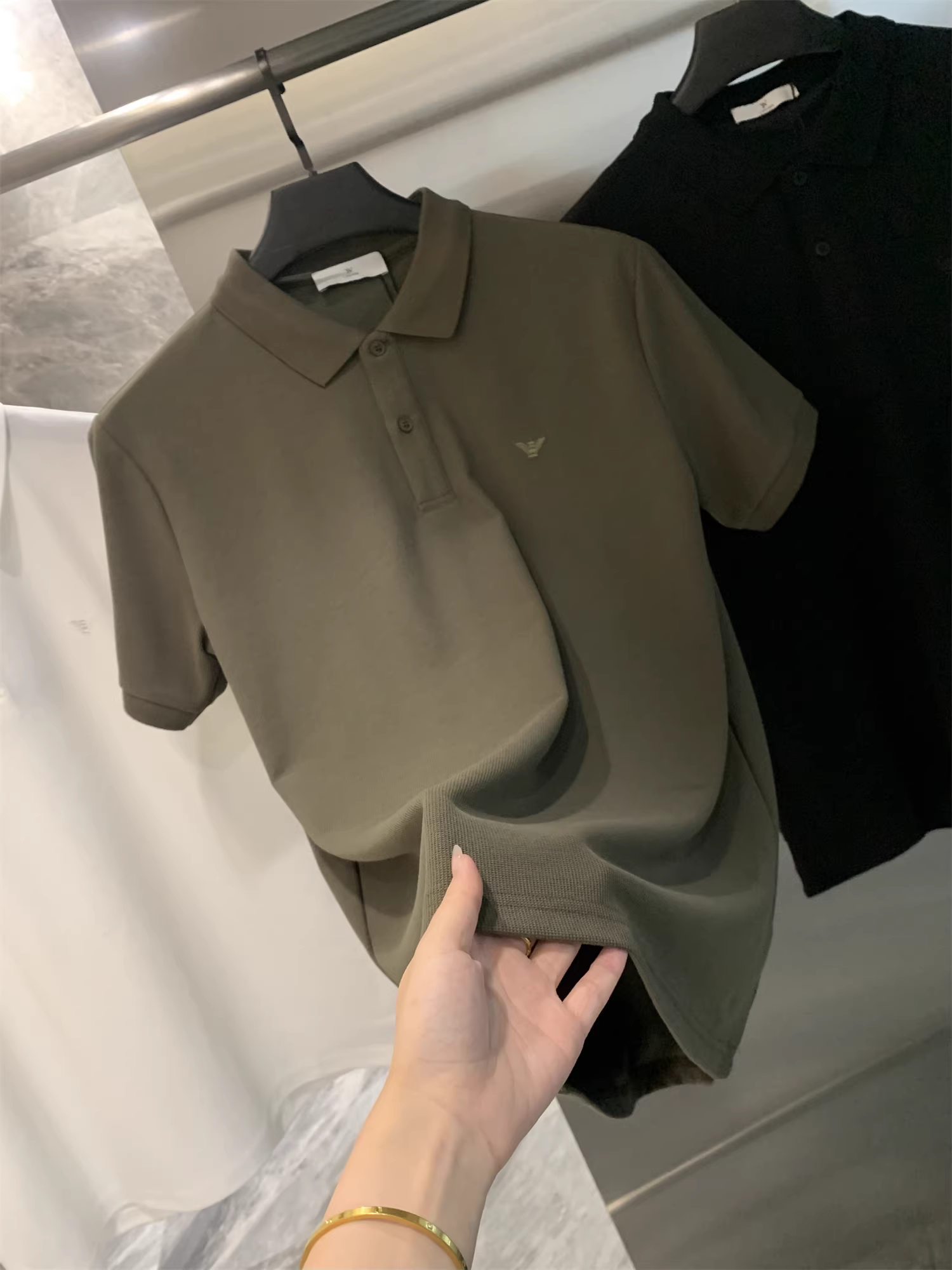 Vải bánh quế dày 240G Don Quixote! Áo thun ngắn tay thoáng khí mát mẻ mùa hè dành cho nam giới Áo sơ mi POLO hợp thời trang