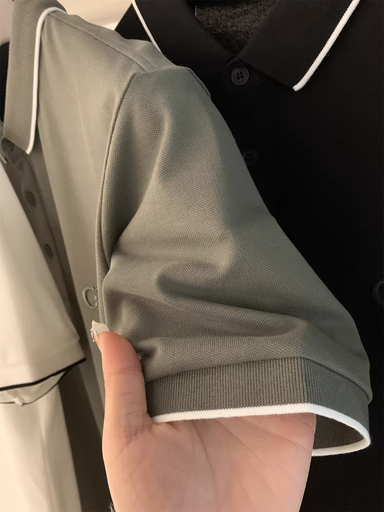 Don Quixote đi mua sắm để đặt hàng! Đơn giản và thanh lịch! Áo polo ngắn tay chất liệu cotton mềm mại mùa hè dành cho nam.