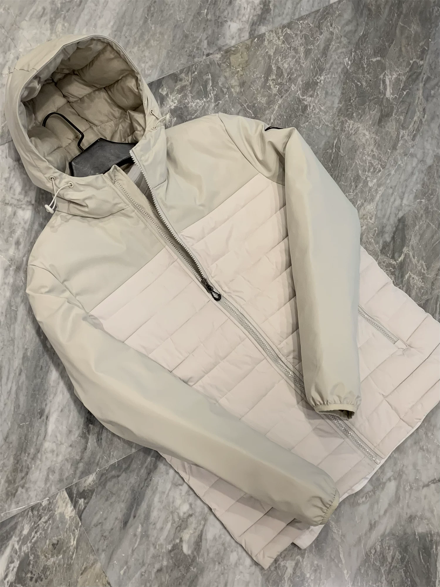 Don Quixote Chengyuan! Áo khoác cotton có mũ trùm đầu, chất liệu cotton có gân, giữ ấm, màu trơn, dành cho cặp đôi mùa thu đông