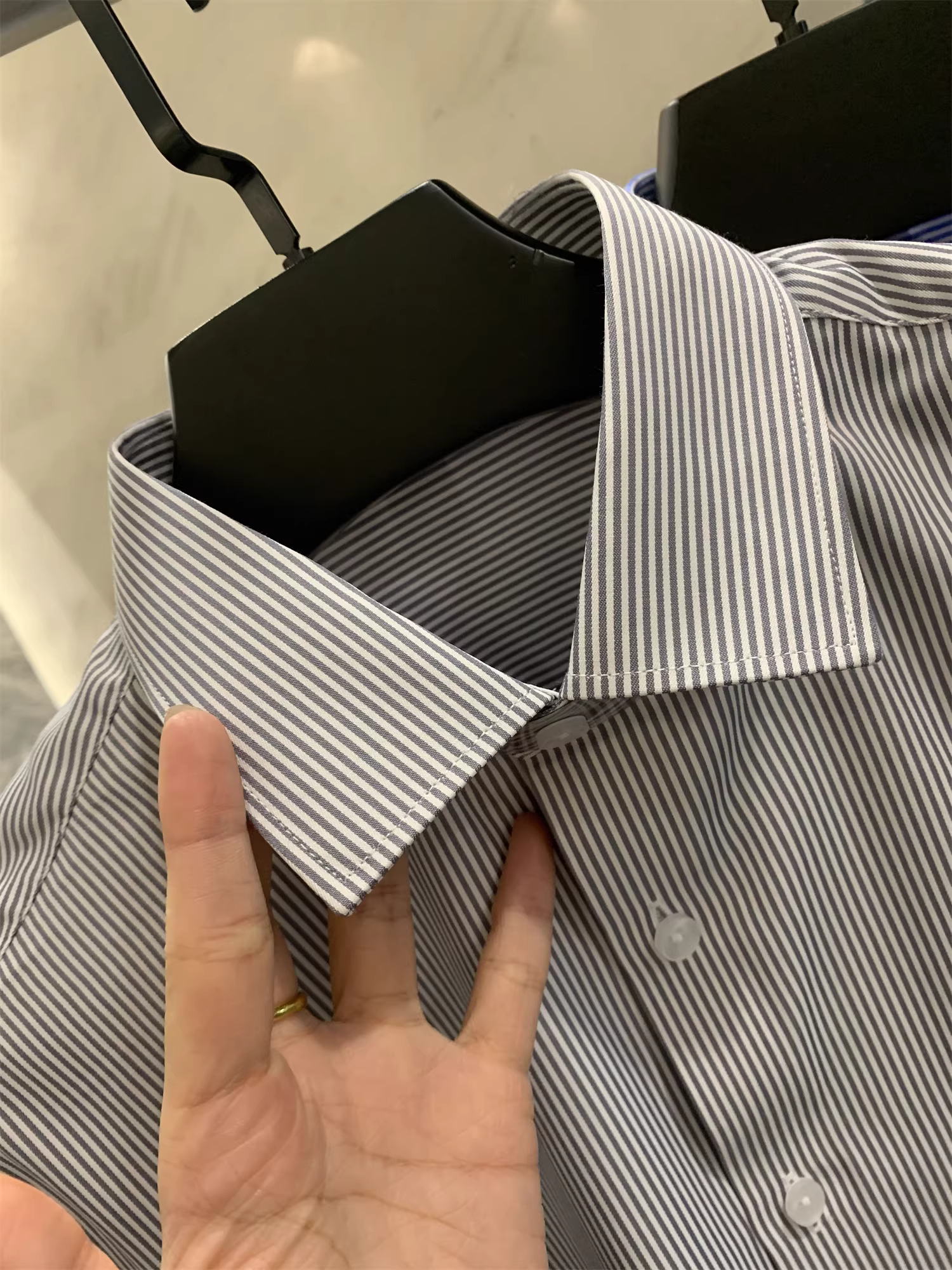 Don Quixote Modal Blend! Áo sơ mi nam dài tay cổ bẻ nhẹ nhàng phong cách công sở mùa xuân và mùa thu hợp thời trang