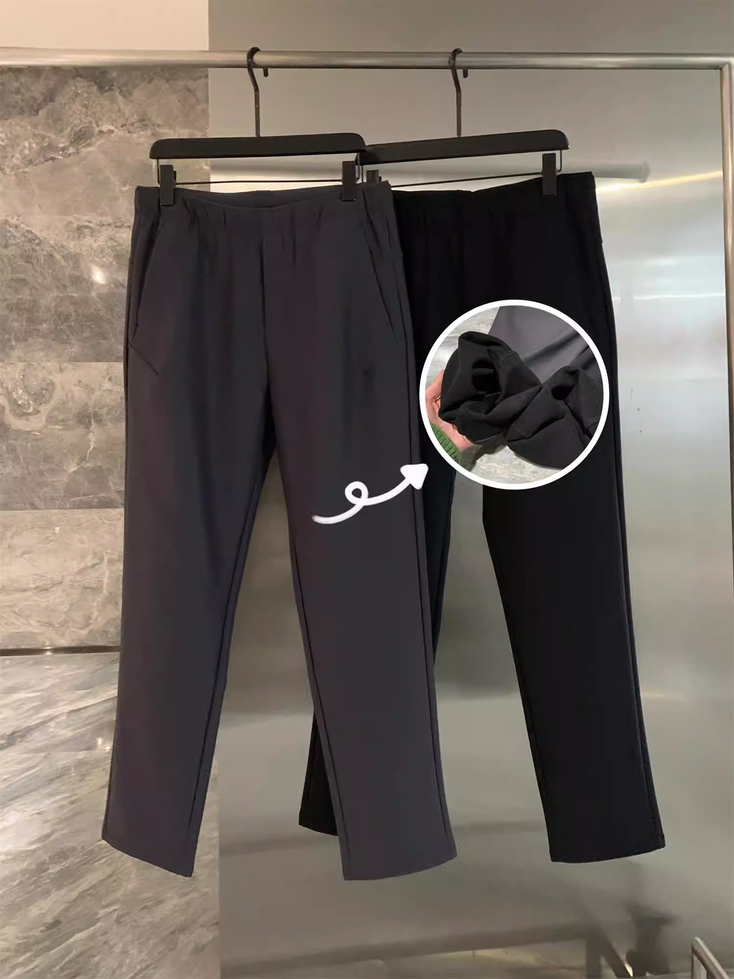 Don Quixote, bền và chống xước! Co giãn bốn chiều! Quần âu nam ống đứng đa năng, lót lông cừu dày dặn, thích hợp cho mùa thu đông.