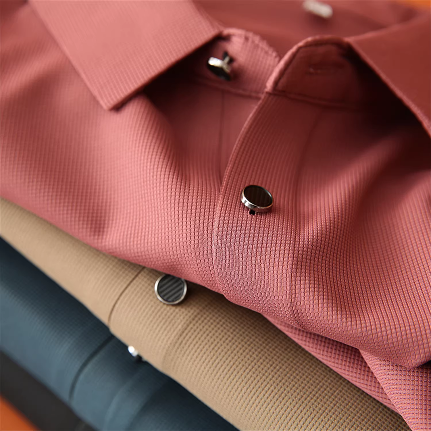 Don Quixote, sự sang trọng nhẹ nhàng! Dán liền mạch + co giãn bốn chiều! Áo polo nam mùa hè, cổ trụ, tay ngắn, kiểu dáng thường ngày