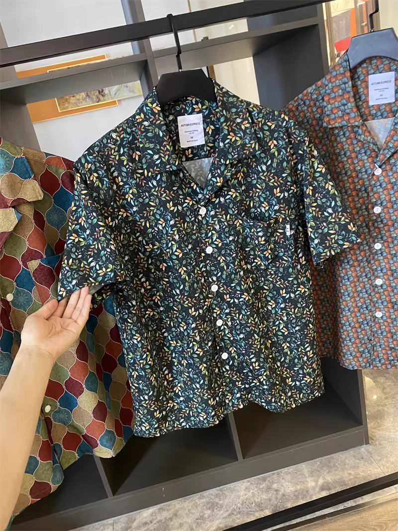 Phong cách nghỉ dưỡng Don Quixote! Áo thun ngắn tay in họa tiết cổ điển Cuba, phong cách bãi biển Hawaii, trượt ván, thương hiệu thời thượng.