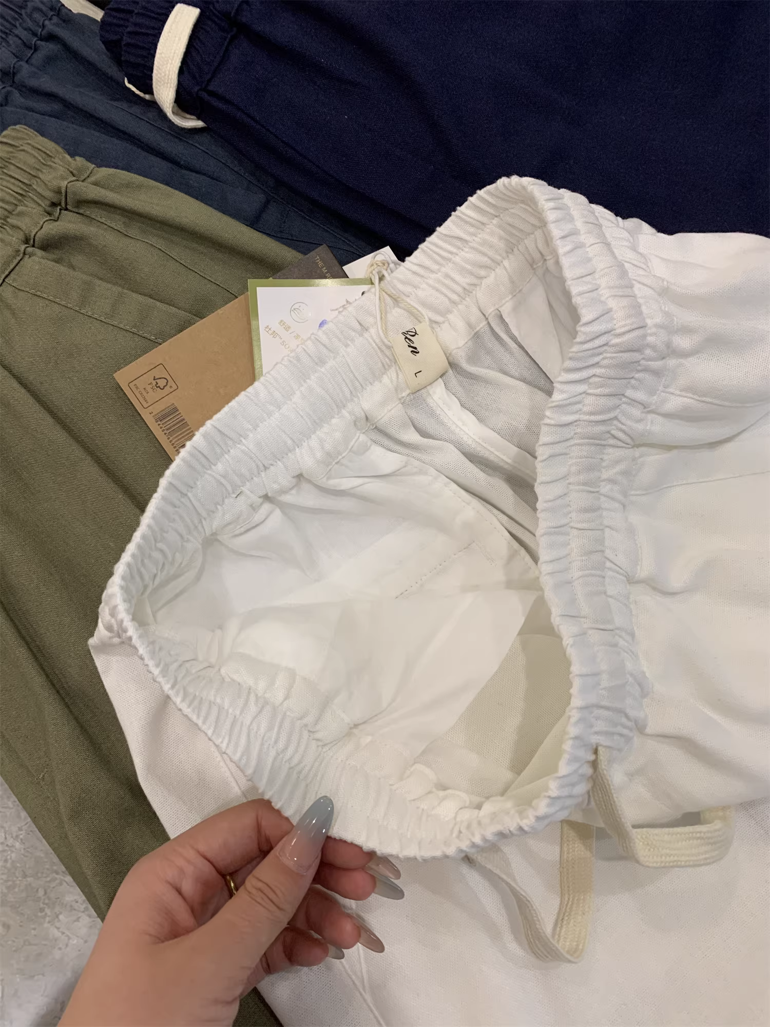 Don Quixote 70% cotton + 30% vải lanh! Quần short vải công nghệ kiểu dáng đảo quốc, đa năng, mùa hè, thoáng khí, rộng rãi, thoải mái.