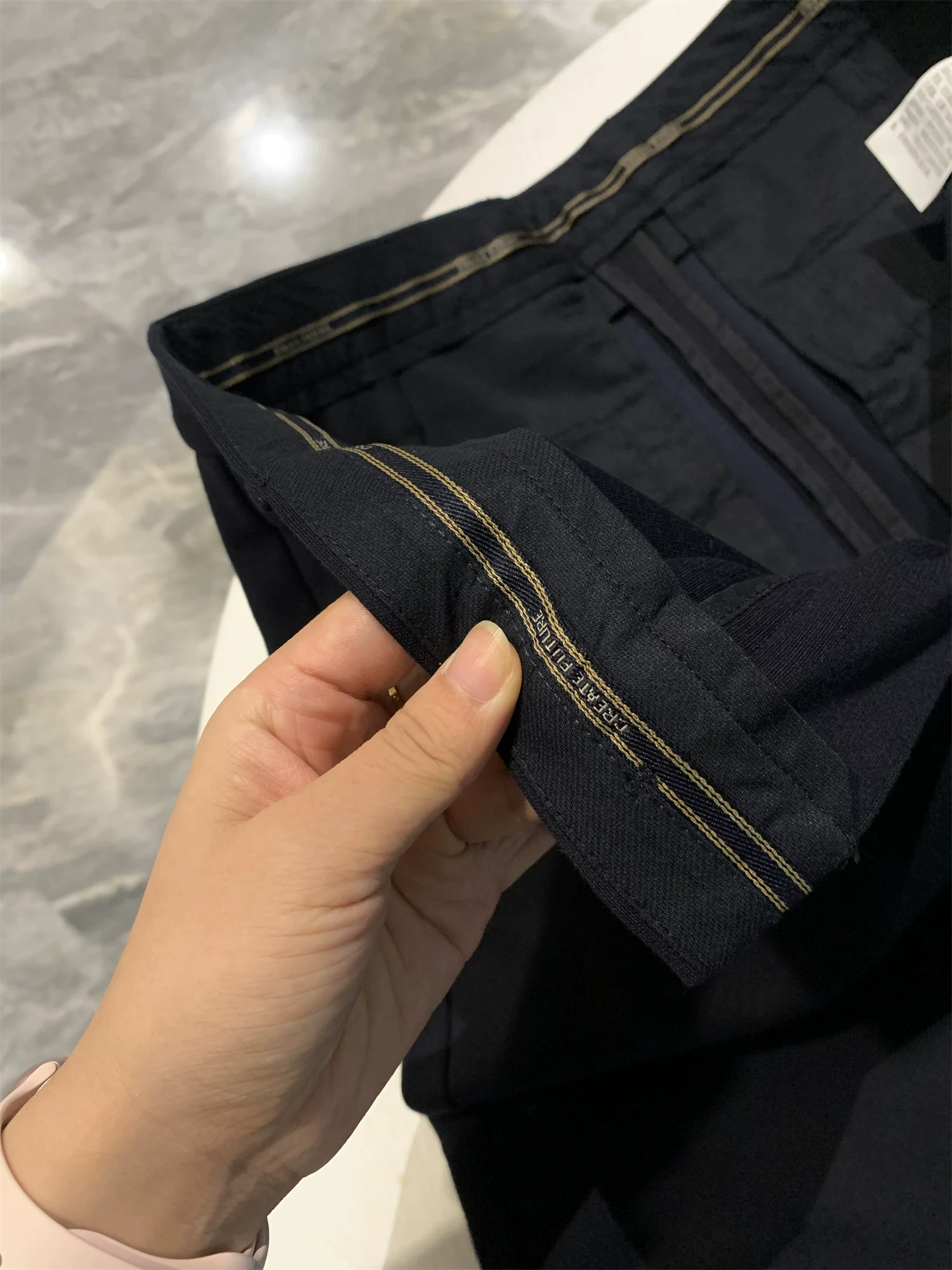 Giảm giá Don Quixote! Mạng lưới G 358! Quần dài thẳng may đo kiểu dáng hiện đại Modal Blend 3D dành cho nam