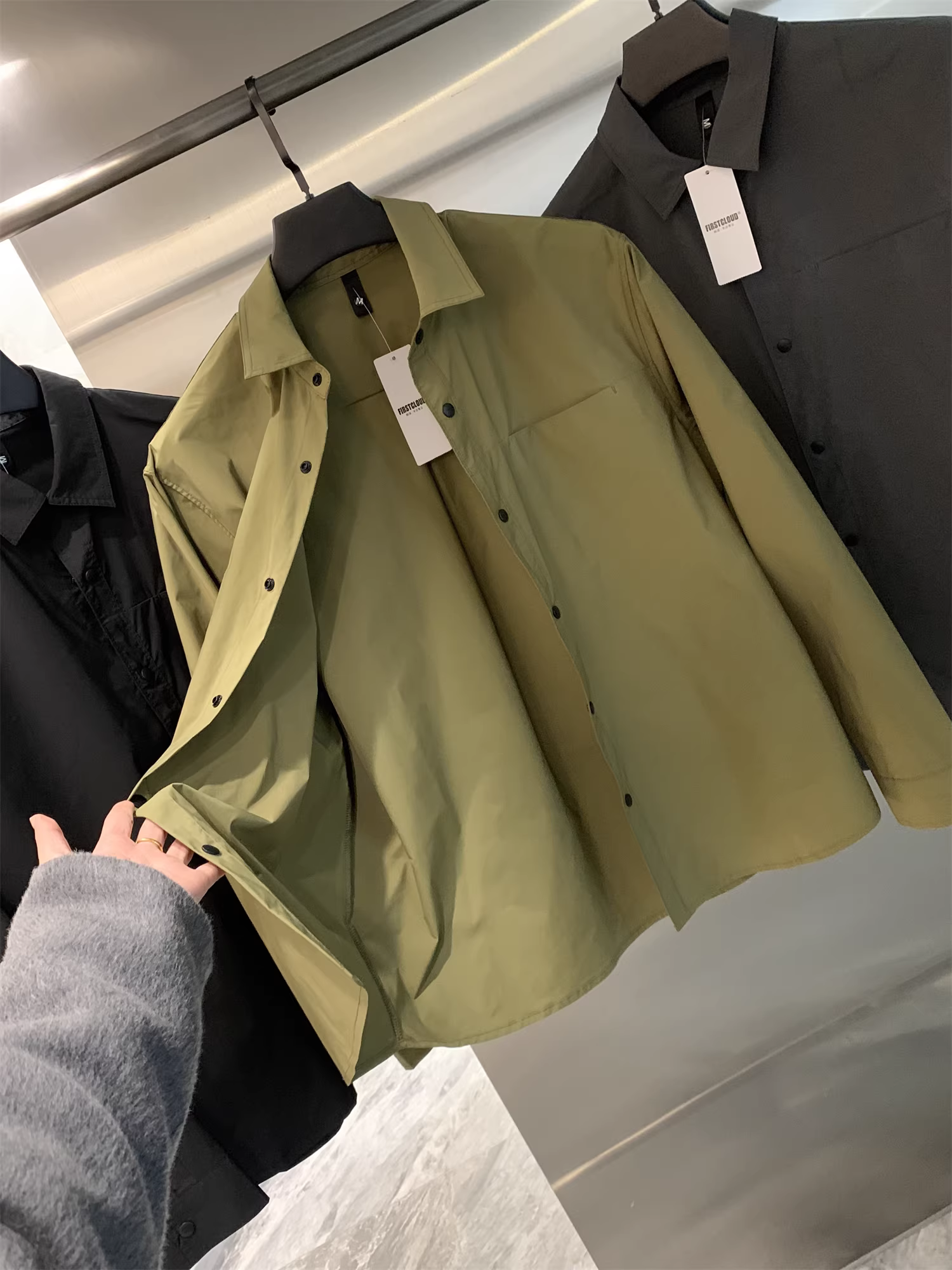 Dòng sản phẩm Don Quixote Old Reputation! Áo sơ mi dài tay thoáng khí bằng vải dệt ngoài trời dành cho nam mùa hè hợp thời trang