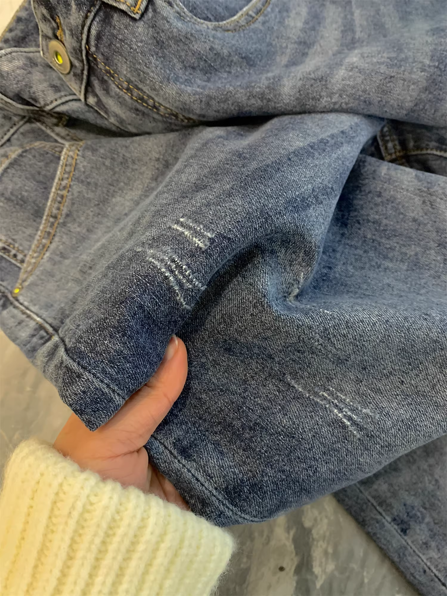 Quần jean nam dáng lửng chất liệu vải mềm mại, dệt thủ công, đa năng, kiểu dáng Don Quixote Heavy Wash!