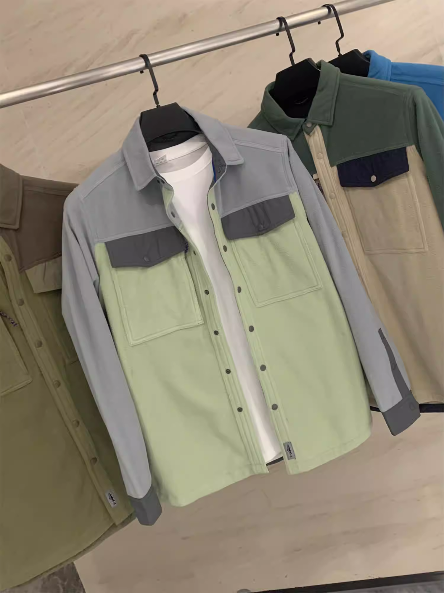 Thẩm mỹ núi Don Quixote! Vải lông cừu thân thiện với da và ấm áp! Áo khoác đi bộ đường dài ngoài trời và câu cá mùa thu dành cho nam giới.