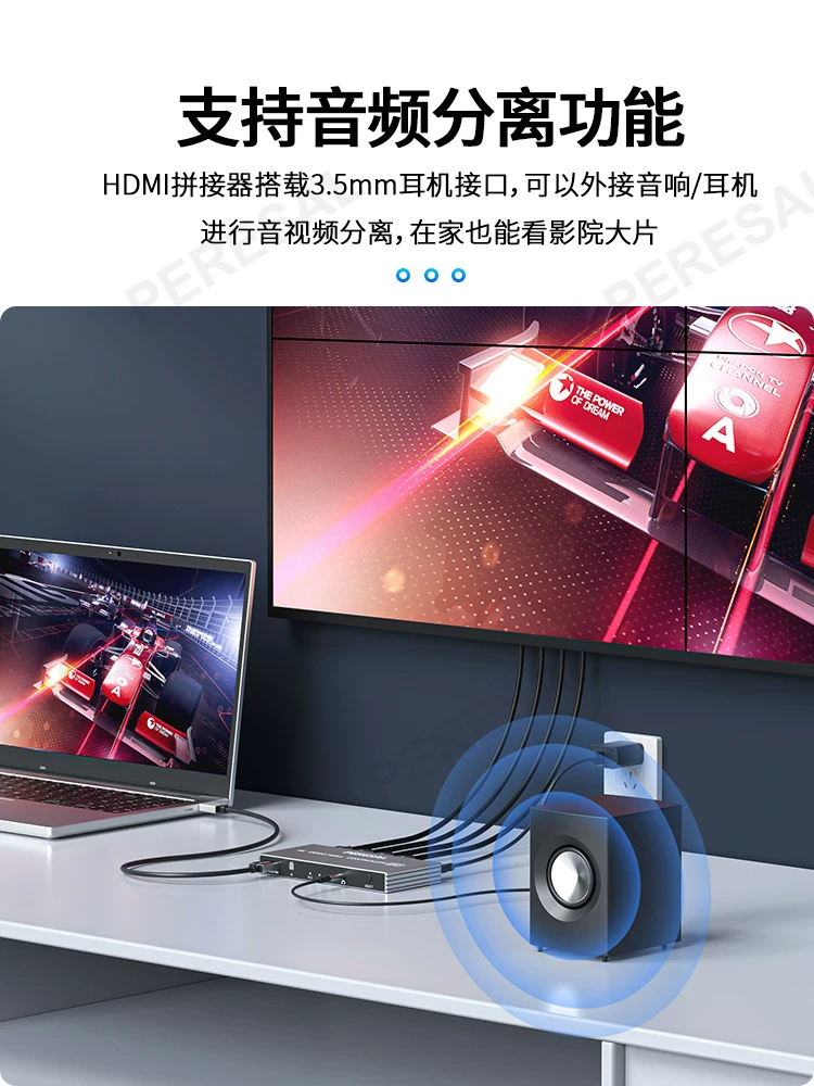 Bộ ghép màn hình HDMI Thiết bị ghép màn hình đa năng Màn hình TV 4 kênh ghép nối độ phân giải cao 4k2X2hdmi Hộp điều khiển ghép nối Một đầu vào bốn đầu ra ghép nối nhiều màn hình ghép nối màn hình lớn bộ xử lý điều khiển màn hình