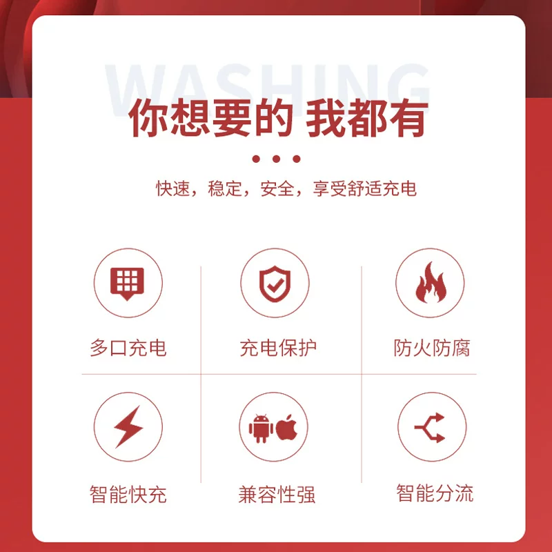 Bộ sạc đa cổng cắm USB phù hợp với điện thoại và máy tính bảng Apple, Huawei, Android, sạc nhanh, trạm sạc đa ổ cắm đa năng