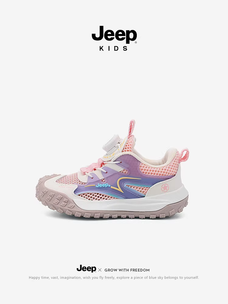 Giày lưới thoáng khí cho bé gái Jeep phong cách mùa hè giày trẻ mới biết đi 2025 giày thể thao mới giày lưới trẻ em cho bé trai