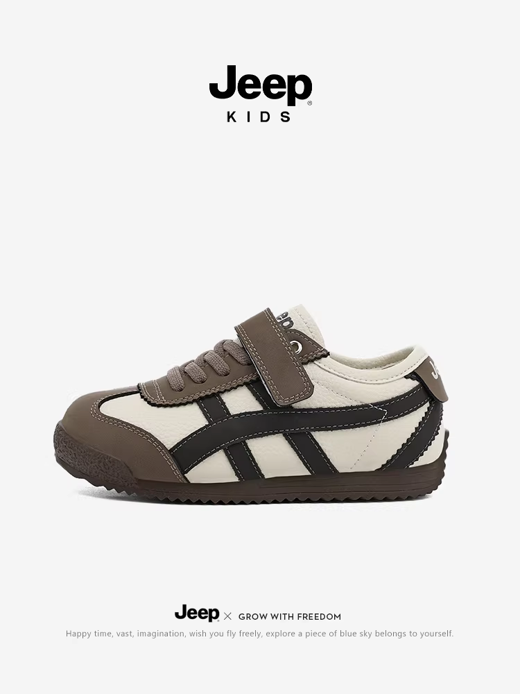 Giày nam trẻ em Jeep, giày trẻ em Forrest Gump, kiểu mới mùa đông 2025, giày cotton lót lông cừu, giày thể thao da, giày thể thao nữ.