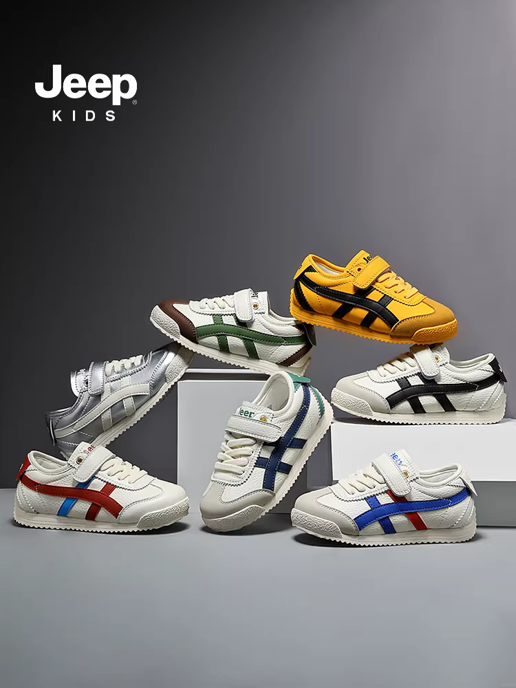 Giày thể thao trẻ em Jeep, giày sneaker trẻ em thường ngày, mẫu mới thu 2025, đế mềm, giày chạy bộ thể thao, giày Forrest Gump cho bé gái