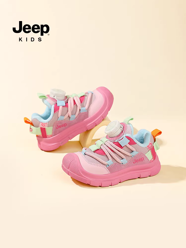 Giày trẻ em Jeep dành cho bé trai mùa đông Giày cotton đế mềm lót lông cừu Giày trẻ sơ sinh Giày trẻ em Giày thể thao trẻ em ổn định