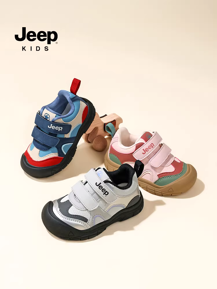 Giày trẻ em Jeep, giày bé sơ sinh, giày mùa đông mới 2025, giày bông lót lông mềm, đế mềm, giày thể thao unisex cho bé