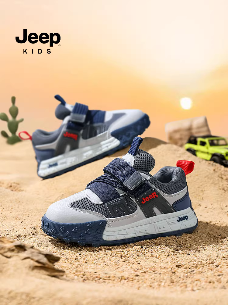 Giày thể thao trẻ em Jeep, giày leo núi ngoài trời đế mềm, giày chạy bộ nữ, giày trẻ em mùa thu mới 2025, nhẹ