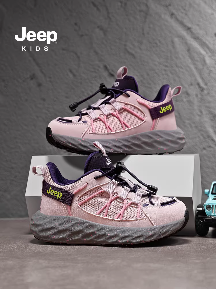 Giày trẻ em Jeep, giày thể thao trẻ em, giày bé gái, kiểu dáng mới mùa thu 2025, giày chạy bộ thường ngày cho bé trai, giày lưới thoáng khí