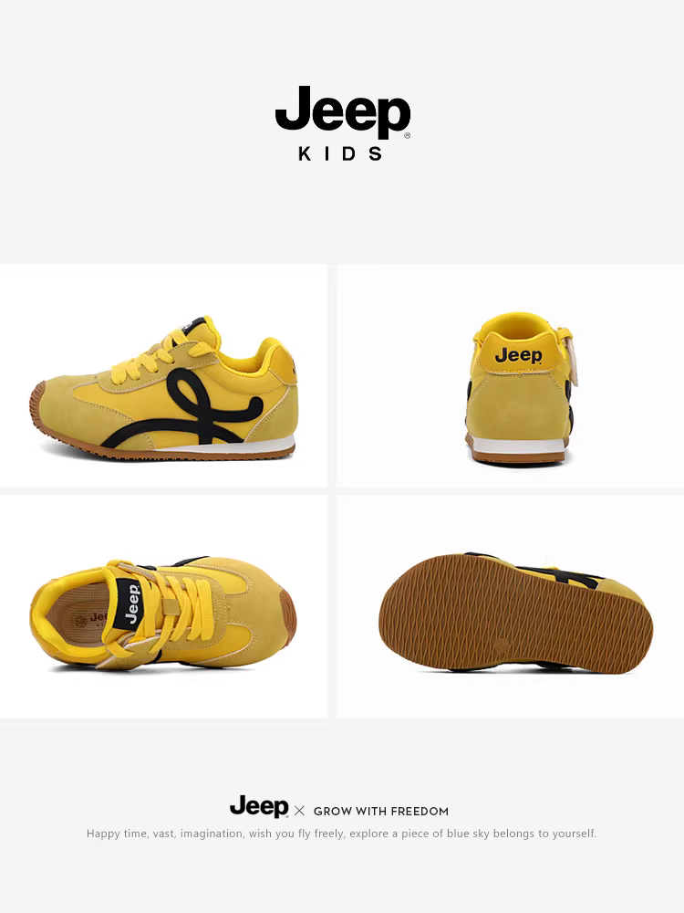 Giày thể thao bé trai Jeep đế mềm giày chạy bộ 2025 mẫu mới mùa thu giày đi bộ ngoài trời trẻ em