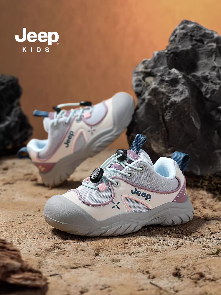 Giày trẻ em Jeep Giày chạy bộ đế mềm chống trượt cho bé gái Giày thể thao thoáng khí mới mùa thu 2025 cho bé gái