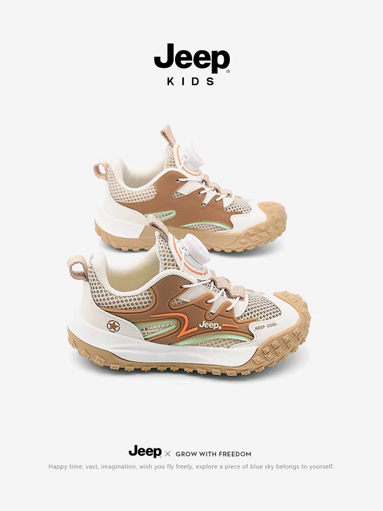 Giày lưới thoáng khí cho bé gái Jeep phong cách mùa hè giày trẻ mới biết đi 2025 giày thể thao mới giày lưới trẻ em cho bé trai