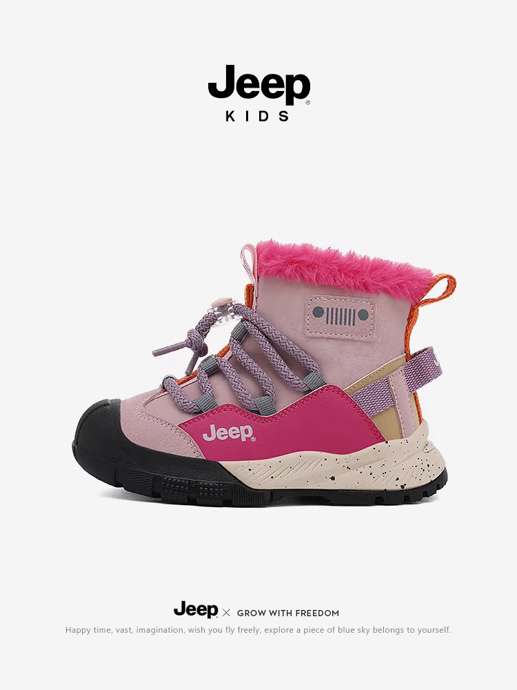 Giày bốt giữ ấm mùa đông cho bé gái, giày bốt cotton chống thấm nước cho bé gái, giày cotton dày giữ ấm mùa đông 2025 cho trẻ em