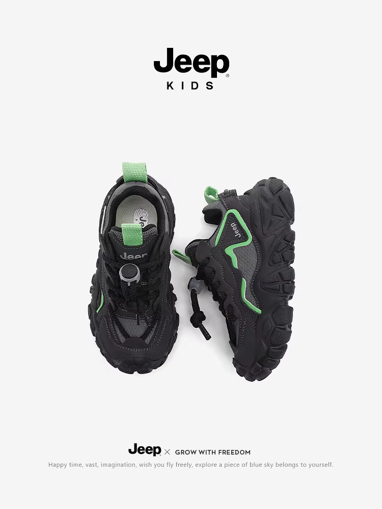 Giày trẻ em Jeep, giày thể thao nam bé trai, giày bố thời trang mùa đông 2025, giày trẻ em mới, giày lót lông giữ ấm, giày thể thao bé gái