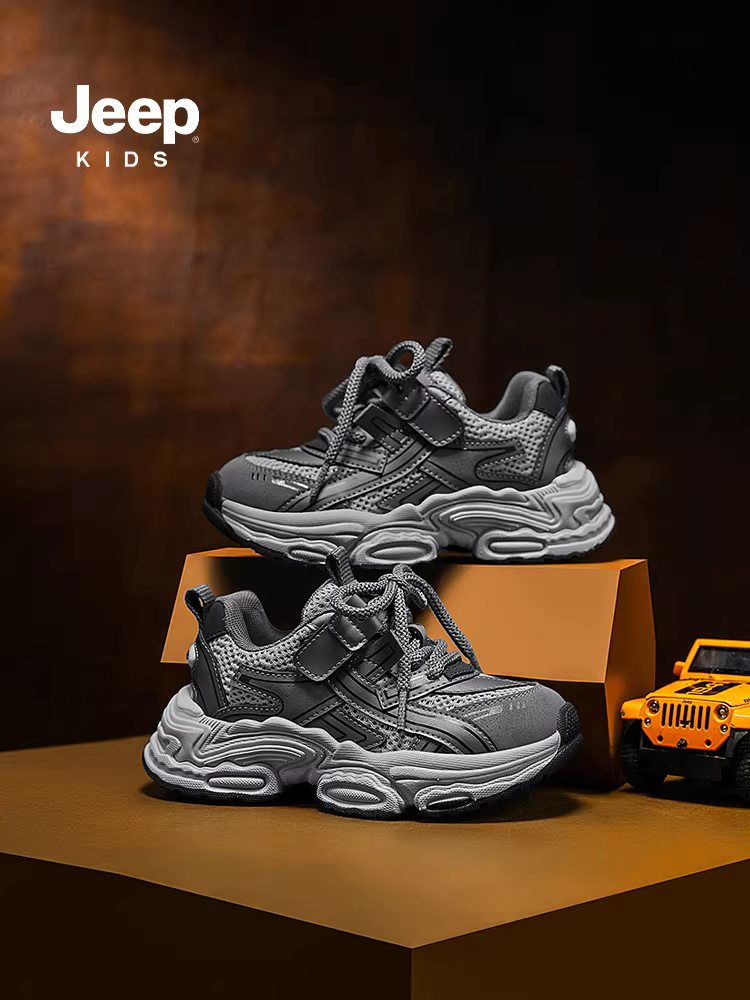 Giày bố trẻ em Jeep giày thể thao đế mềm thoáng khí mùa xuân thu 2025 giày thường nhẹ mới dành cho trẻ em trung và lớn