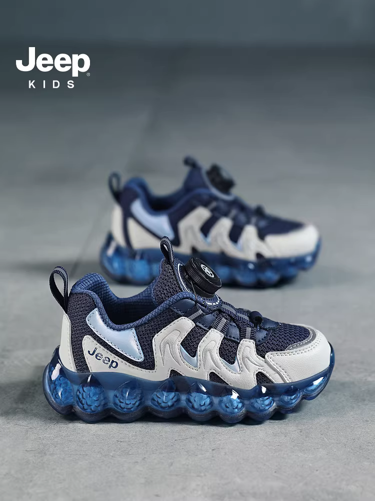 Giày thể thao bé trai Jeep đế mềm thoáng khí giày trẻ em 2025 mới xuân thu lưới nhẹ giày chạy bộ trẻ em