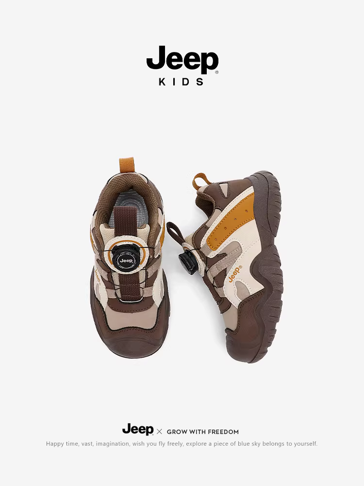Giày trẻ em Jeep, giày thể thao trẻ em, giày bé trai mùa thu mới 2025, giày đi bộ ngoài trời, giày chạy bộ nhẹ cho bé gái