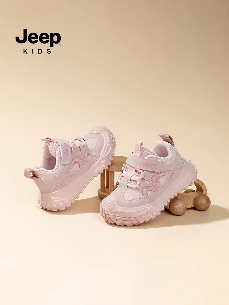 Giày trẻ em Jeep mẫu mới 2025 dành cho trẻ mới biết đi và trẻ nhỏ, giày bố thoáng khí cho bé trai, giày chạy bộ trẻ em.