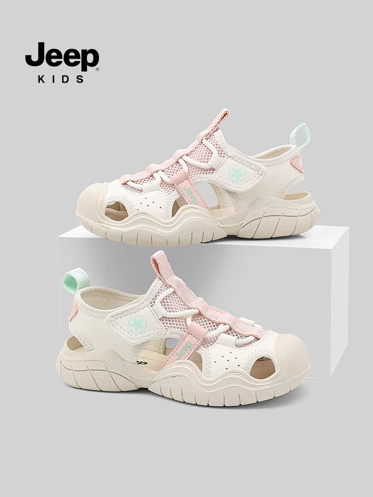 Giày trẻ em Jeep đế mềm, giày đi biển cho bé trai, giày trẻ tập đi, dép trẻ em mùa hè 2025 kiểu mới, mũi kín