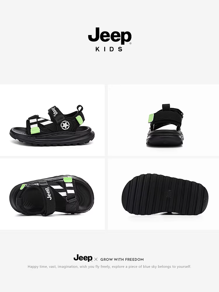 Dép trẻ em Jeep mùa hè chống trơn trượt dành cho bé trai, mẫu mới 2025, giày nước mùa hè, giày đi biển cho bé trai, giày đi sông