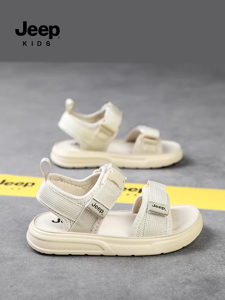 Dép Jeep thể thao mùa hè kiểu mới 2025 dành cho bé trai, size trung và lớn, đế mềm chống trơn, đi biển