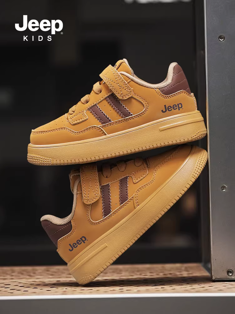 Giày thể thao trẻ em Jeep, giày nam, mẫu mới thu đông 2025, giày trắng thường ngày, nhẹ, đế mềm, giày thể thao nữ