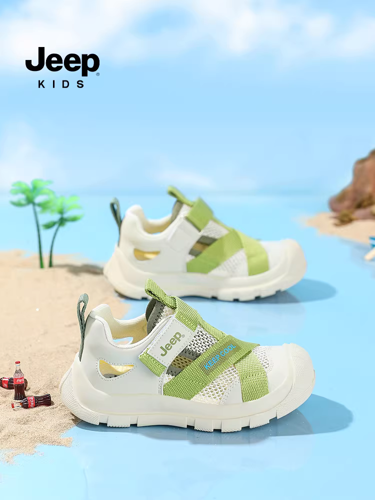 Giày sandal trẻ em Jeep, giày khung, giày nước, giày đi lội nước và đi theo dòng sông, giày thể thao mùa hè mới 2025 cho bé gái, giày đi biển trẻ em