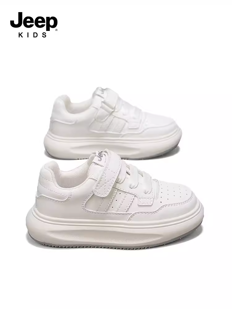Giày thể thao lưới trắng trẻ em Jeep dành cho bé trai và bé gái, giày trẻ em cỡ trung và lớn, giày thể thao thoáng khí mới mùa thu 2025, giày thể thao dành cho học sinh.