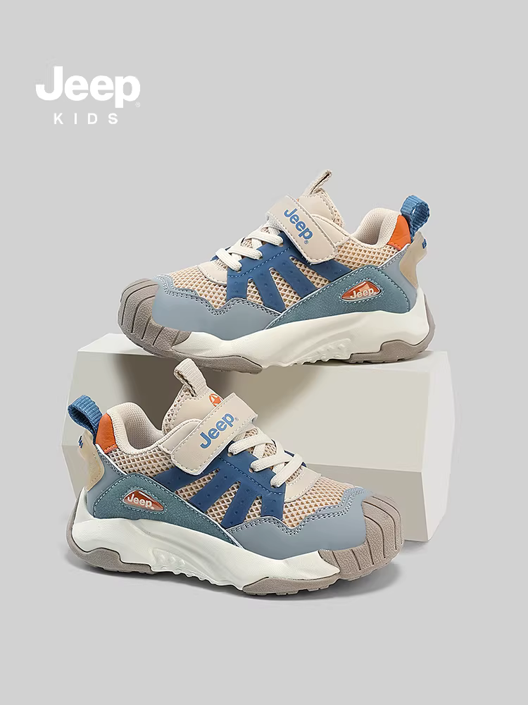 Giày trẻ em Jeep 2025 giày trẻ em mới mùa xuân và mùa thu giày chạy bộ thoáng khí cho bé gái mùa xuân và mùa thu giày thể thao nhẹ cho bé trai