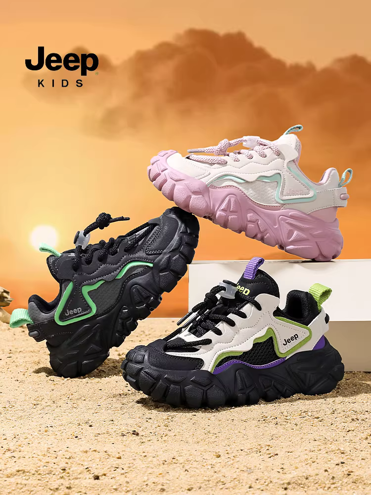 Giày trẻ em Jeep, giày thể thao nam bé trai, giày bố thời trang mùa đông 2025, giày trẻ em mới, giày lót lông giữ ấm, giày thể thao bé gái