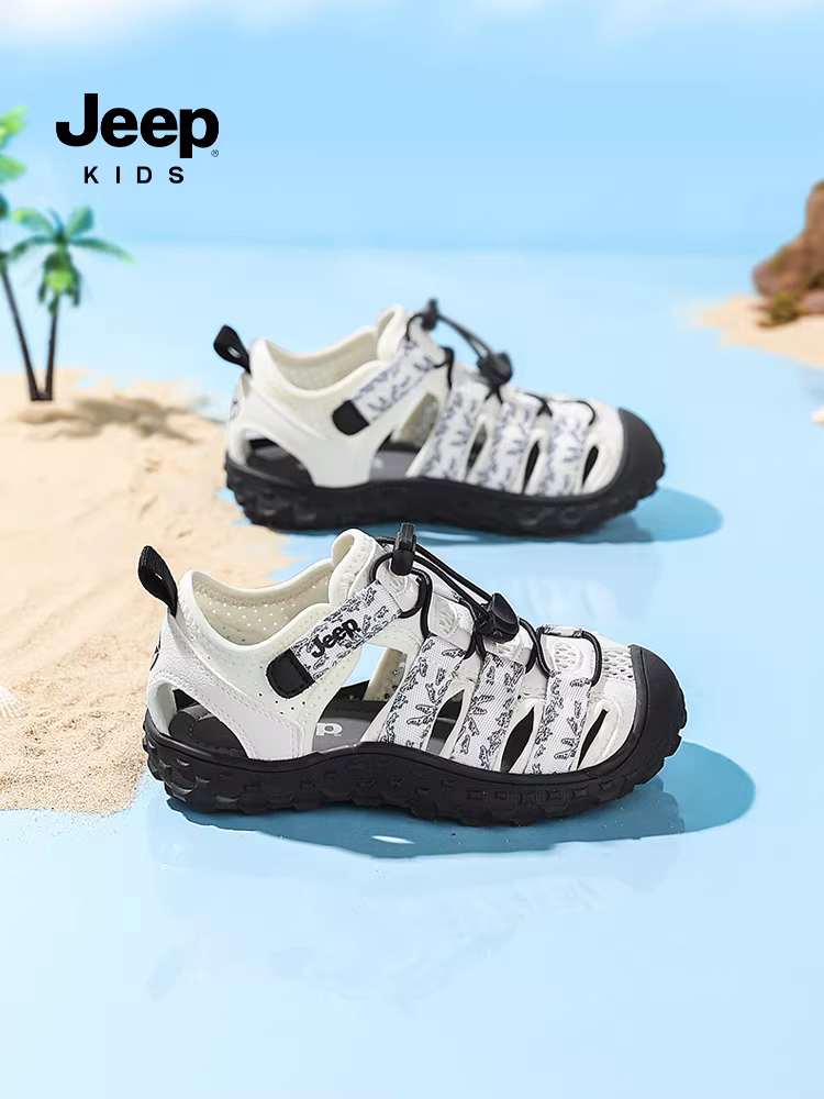 Dép trẻ em Jeep mùa hè chống trơn, giày nước 2025 mẫu mới, giày đi sông cho bé gái, giày đi biển mũi kín cho bé trai
