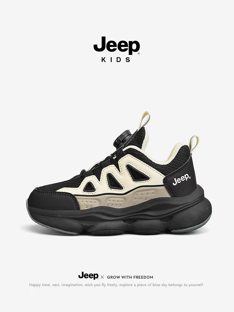 Giày thể thao lót lông cừu dành cho trẻ em của hãng Jeep dành cho bé trai, giày chạy bộ mùa đông mới năm 2025, giày bố dành cho bé gái cỡ vừa và lớn, giày cotton hai lớp dành cho trẻ em.