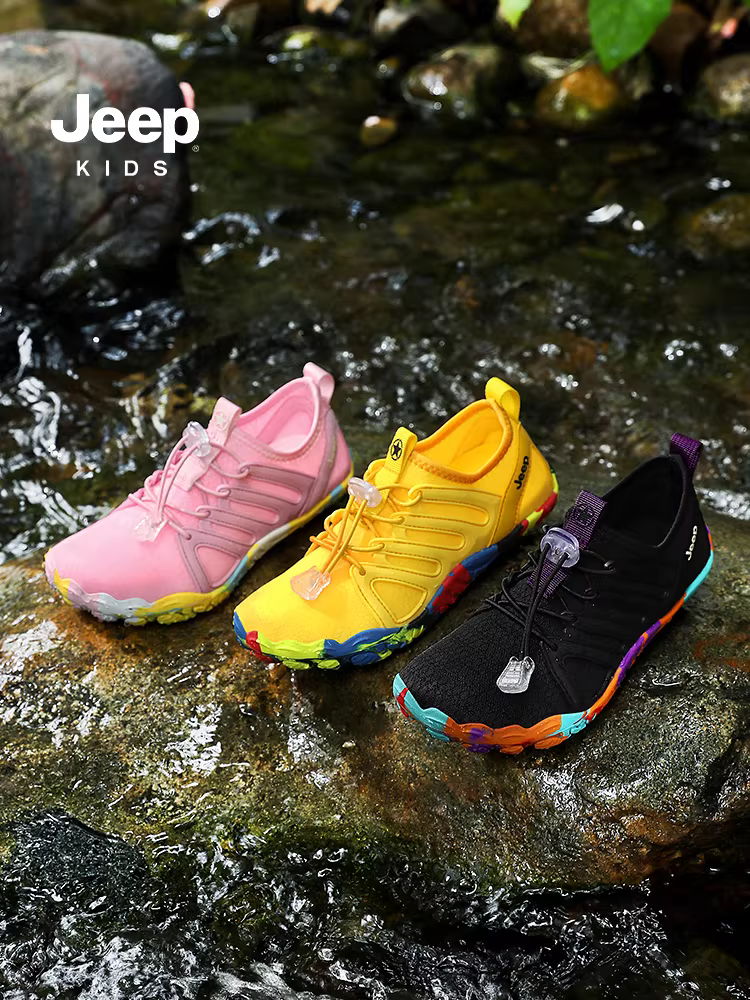 Giày đi sông ngoài trời dành cho trẻ em Jeep mùa hè 2025 dép chống nước mới chống trượt khi bơi lội giày đi biển nhanh khô dành cho trẻ em