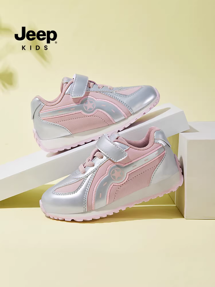 Giày trẻ em Jeep, giày thể thao trẻ em, giày bé gái, giày tập luyện đế mềm mùa thu mới 2025 cho bé trai, giày thể thao cổ thấp