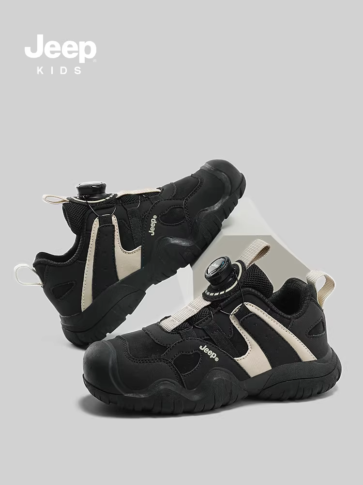 Giày trẻ em Jeep dành cho bé gái, giày thể thao xuân thu, giày chạy bộ đế mềm chống trượt, giày trẻ em nhẹ 2024 mới dành cho bé trai
